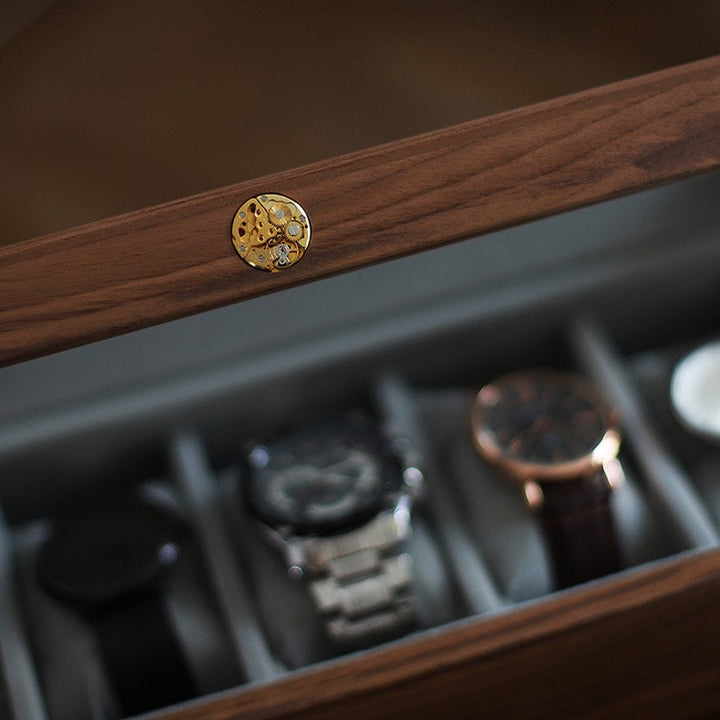 Handcrafted Solid Walnut Watch Display Case