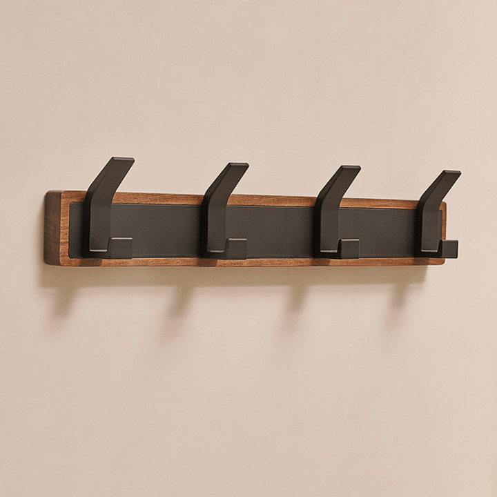 Modern Walnut Coat Rack Hooks